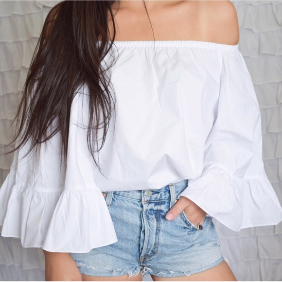 Tops - Bohemian Oversized Ruffle Off the Shoulder Top